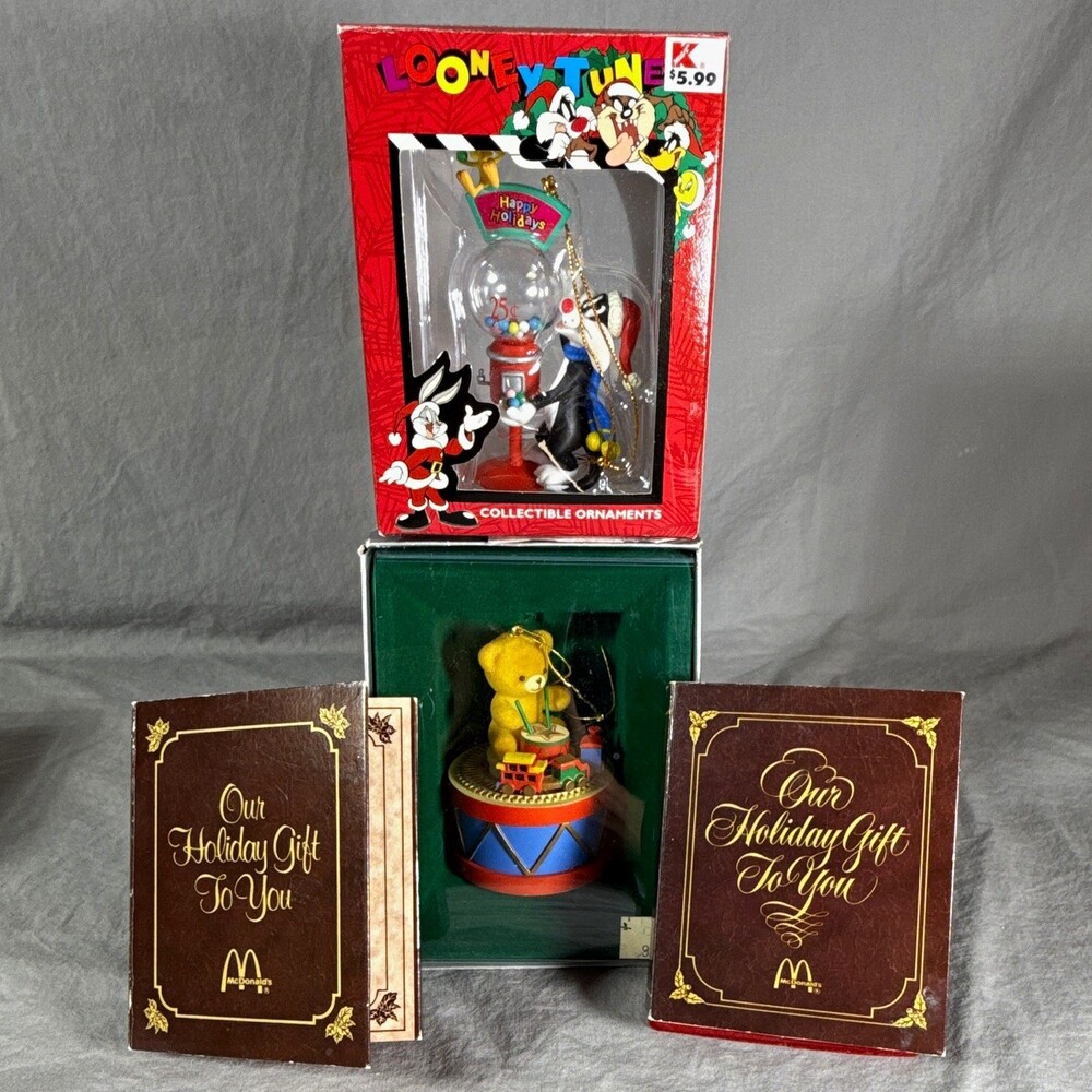Vintage Christmas Ornament Collectors Bundle - 4 Piece Estate Lot